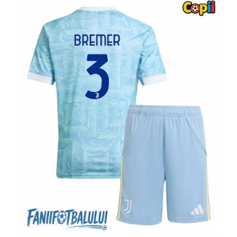 Juventus Gleison Bremer #3 Echipament de Fotbal Replică 2025-26 Copii Deplasare (+ Șorturi)